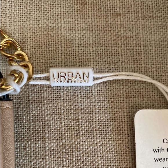 Urban Expressions Tan Crossbody Bag with Gold Accent - Picture 3 of 3